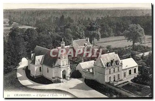 Cartes postales Chambord L'Eglise et l'Ecole