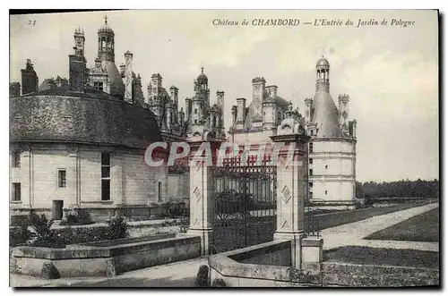 Ansichtskarte AK Chateau de Chambord L'Entree du Jardin de Pologne