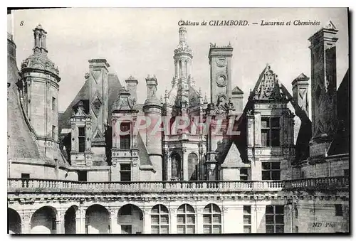 Ansichtskarte AK Chateau de Chambord Lucarnes et Chemines