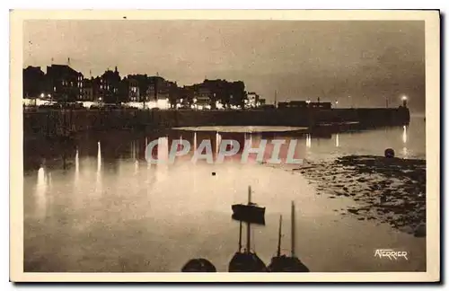 Ansichtskarte AK Le Treport Seine Inf Le Port Effet de Nuit