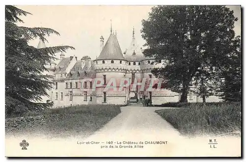 Cartes postales Loir et Cher Le Chateau de Chaumont pris de la Grande allee