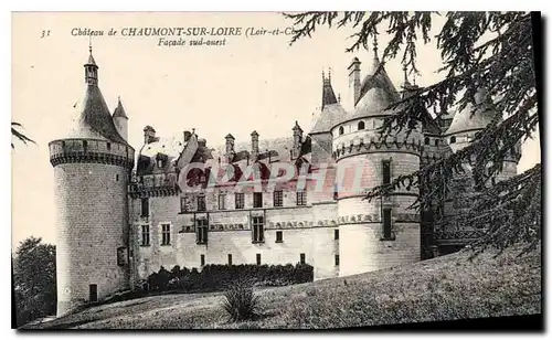 Ansichtskarte AK Chateau de Chaumont sur Loire Loir et Cher Facade Sud Ouest