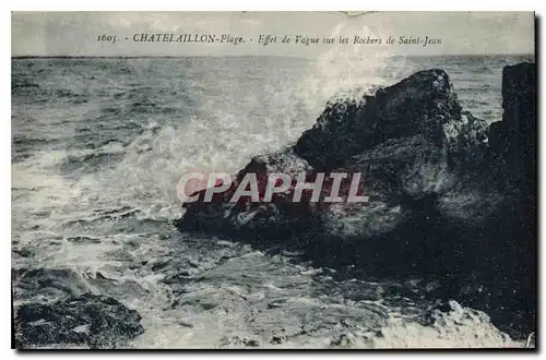 Ansichtskarte AK Chatelaillon Plage Effet de Vague sur les Rochers de Saint Jean