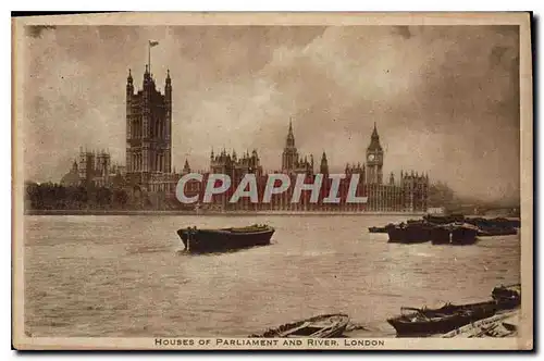 Cartes postales Houses of Parliament and river London