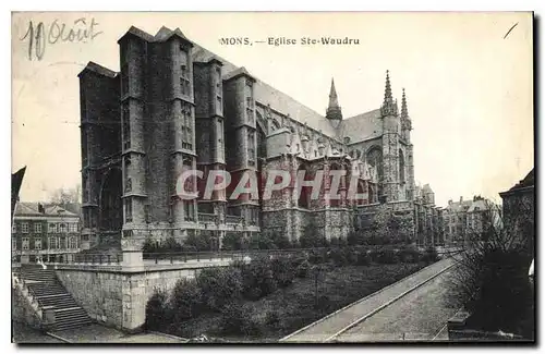 Cartes postales Mons Eglise Ste Waudru