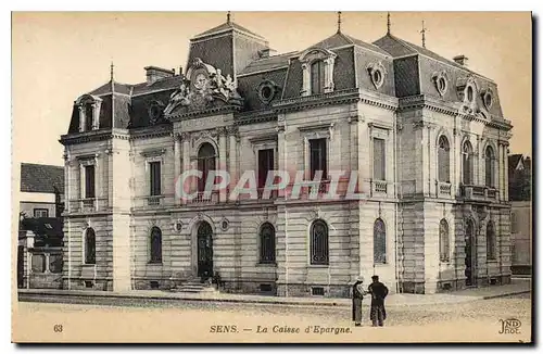 Cartes postales Sens La Caisse d'Epargne