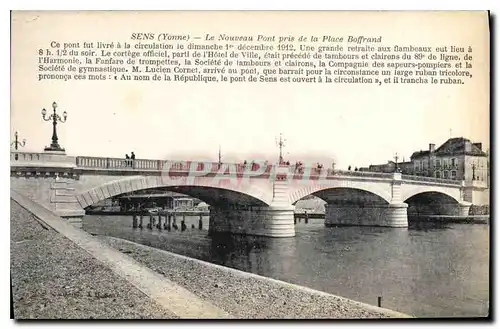 Cartes postales Sens Yonne Le Nouveau Pont pris de la Place Boffrand