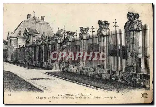 Ansichtskarte AK Environs de Melun Chateau de Vaux le Vicomte la Grille et l'Entree principale