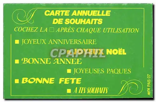 Cartes postales moderne Carte annuelle de souhaits Noel P�ques