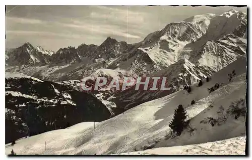 Ansichtskarte AK Megeve Haute Savoie Le Mont Blanc vu du Mont d'Arbois