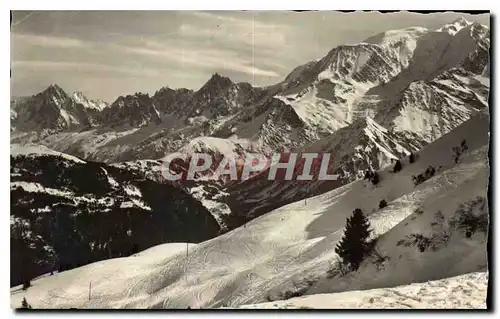 Cartes postales Megeve Haute Savoie Le Mont Blanc vu du Mont d'Arbois