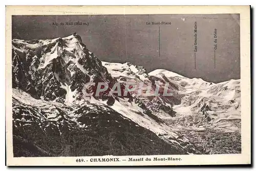 Cartes postales Chamonix Massif du Mont Blanc