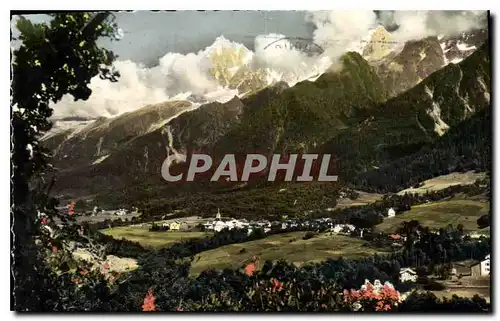 Cartes postales Les Houches Mont Blanc Hte Savoie Vue generale et Chaine du Mont Blanc