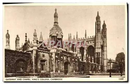 Cartes postales Gateway and Chapel King's College Cambridge