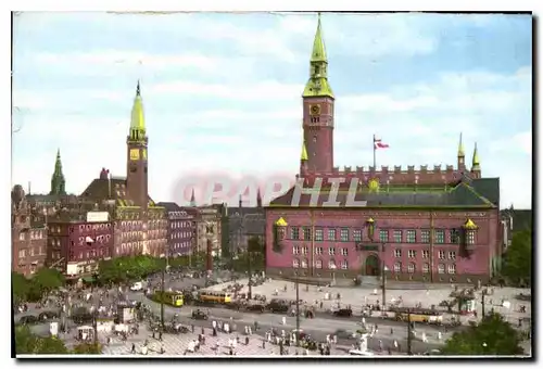 Cartes postales Copenhague La Place de l'Hotel de Ville