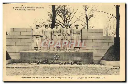 Cartes postales Monument aux Enfants de Verdun morts pour la France