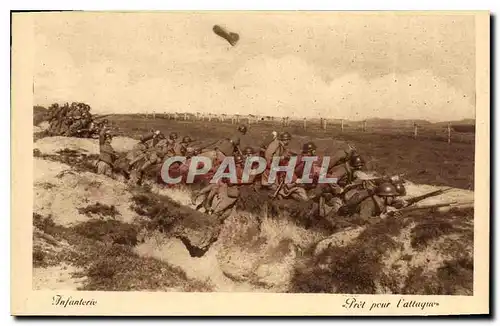 Ansichtskarte AK Infanterie Pret pour l'attaque