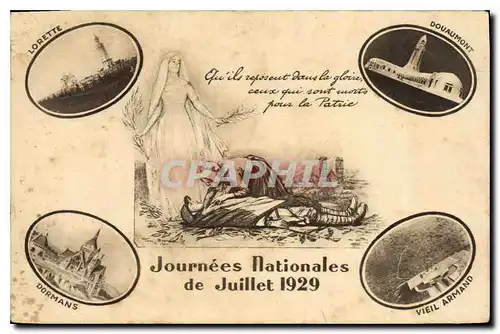 Cartes postales Journees Nationales de Juillet 1929