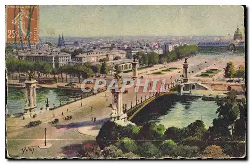 Ansichtskarte AK Le Pont Alexandre III et l'Esplanade des Invalides Alexandre III Bridge and Invalids Esplanade