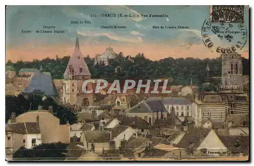 Ansichtskarte AK Dreux E et L Vue d'Ensemble Hotel de Ville Chapelle St Louis