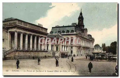 Cartes postales Tours Le Palais de Justice et le Nouvel Hotel de Ville