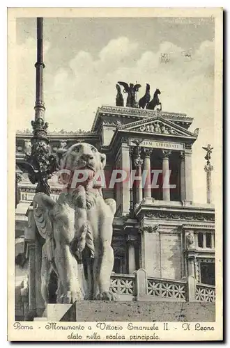 Cartes postales Roma Monumento a Vittoria Emanuele II Il Leone alato nella scalea principale