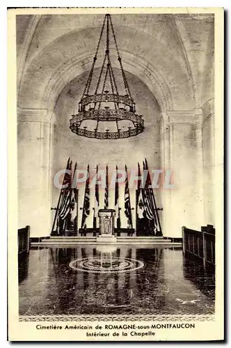 Cartes postales Cimetiere Americainde de Romagne sous Montfaucon Interieur de la Chapelle