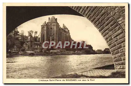 Cartes postales L'Abbaye Saint Pierre de Solesmes vues sous le Pont