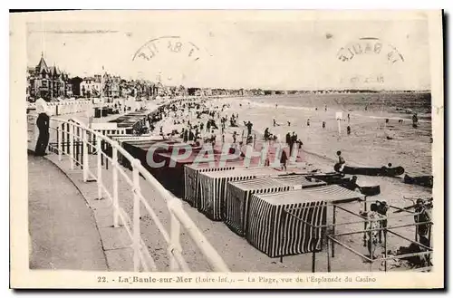 Ansichtskarte AK La Baule sur Mer Loire Inf La Plage vue de l'Esplanade du Casino