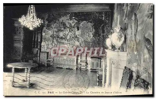 Ansichtskarte AK Pau Le Chateau Henri IV La Chambre de Jeanne d'Albret