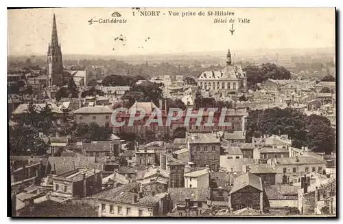 Ansichtskarte AK Niort Vue prise de St Hilaire