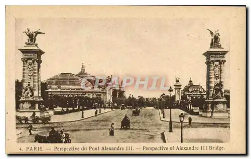 Ansichtskarte AK Paris Perspective du Pont Alexandre III