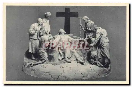 Cartes postales Exposition Bruxelles 1935 Palais de Vie Catholique Monument au Missionaire par le sculputeur de