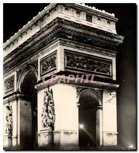 Ansichtskarte AK Paris Vue de nuit sur l'arc de triomphe de l'Etoile