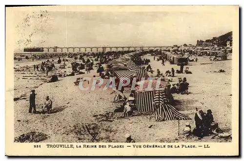 Cartes postales Trouville La Reine des Plages Vue Generale de la Plage