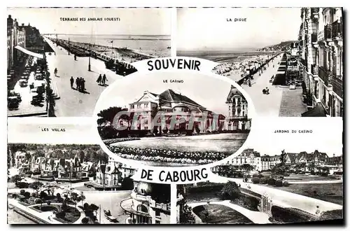 Ansichtskarte AK Souvenir de Cabourg Terrasse des Anglais La Digue Les Villas Jardins du Casino