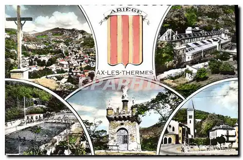 Cartes postales Aux les Thermes Ariege Vue Generale Etablissement le teich