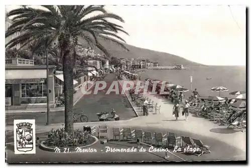 Ansichtskarte AK Menton Promenade du Casino La Plage