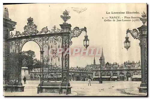 Cartes postales Nancy Place Stanislas Grilles de Jean Lamour