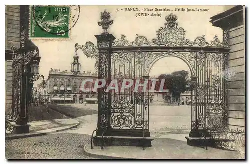 Cartes postales Nancy Place Stanislas Grille Jean Lamour