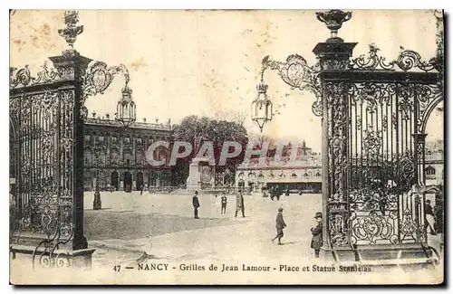 Cartes postales Nancy Grilles de Jean Lamour Place et Statue Stanislas