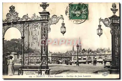 Cartes postales Nancy Place Stanislas Grilles de Jean Lamour