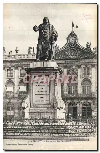 Cartes postales Nancy Statue du Roi Stanislas