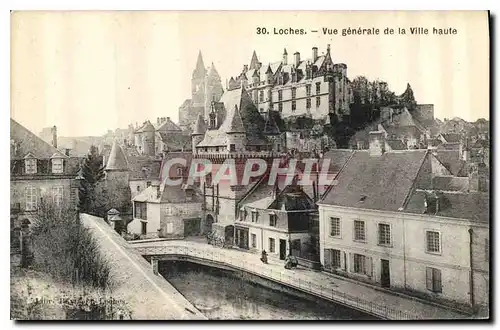 Ansichtskarte AK Loches Vue generale de la Ville haute