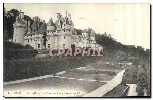 Cartes postales Usse Le Chateau et le Parc Vue generale