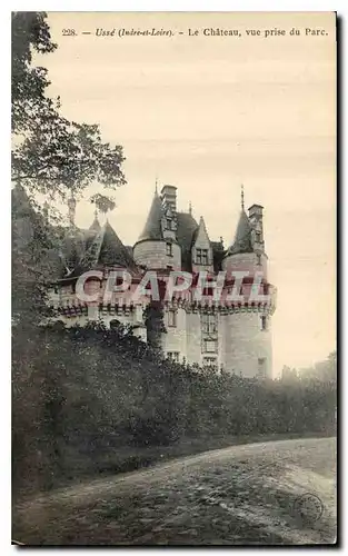 Cartes postales Usse Indre et Loire Le Chateau vue prise du Parc