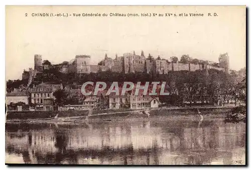 Ansichtskarte AK Chinon Vue Generale du Chateau