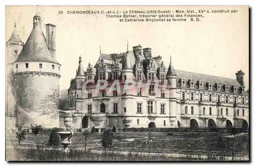 Cartes postales Chenonceaux Le Chateau Cote Ouest