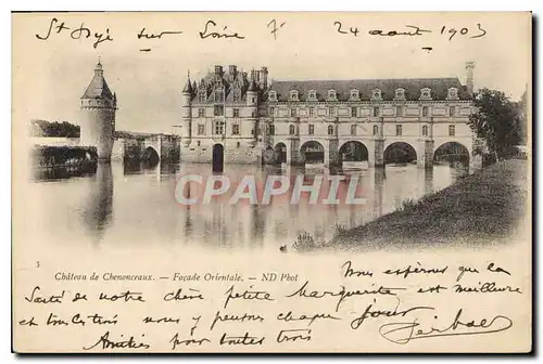 Cartes postales Chateau de Chenonceaux Facade Orientale