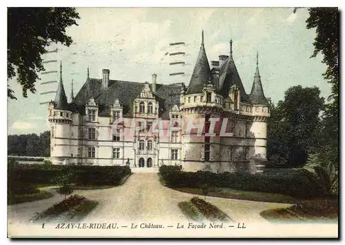 Cartes postales Azay le Rideau Le Chateau La Facade Nord